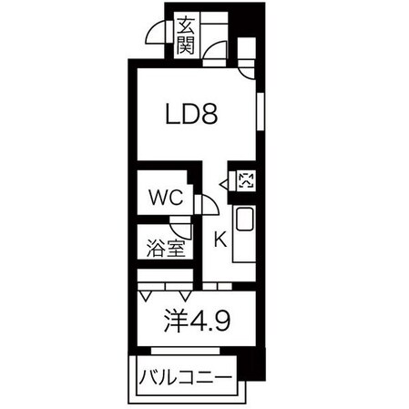 東別院駅 徒歩2分 11階の物件間取画像